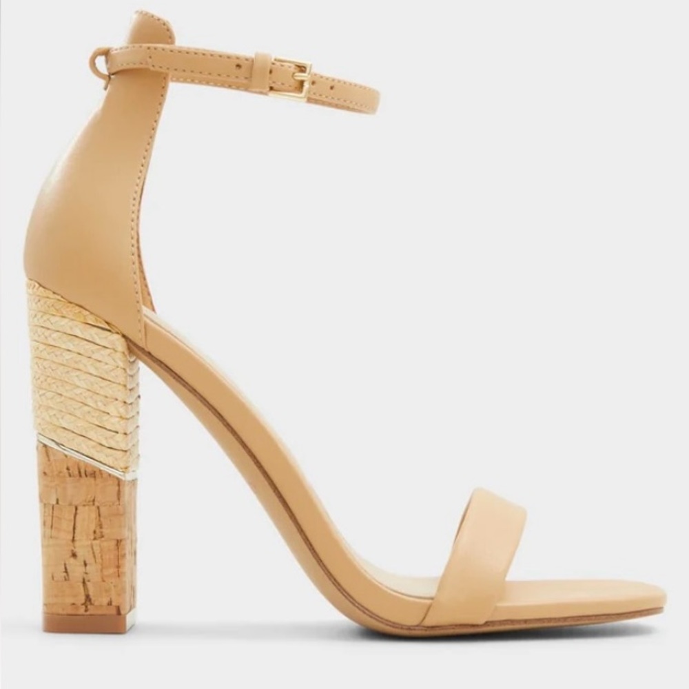 ALDO Women's Beige Heeled Sandals size 7.5 Never worn